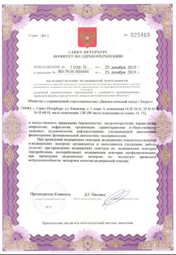 Энерго на Киевской лицензия №5